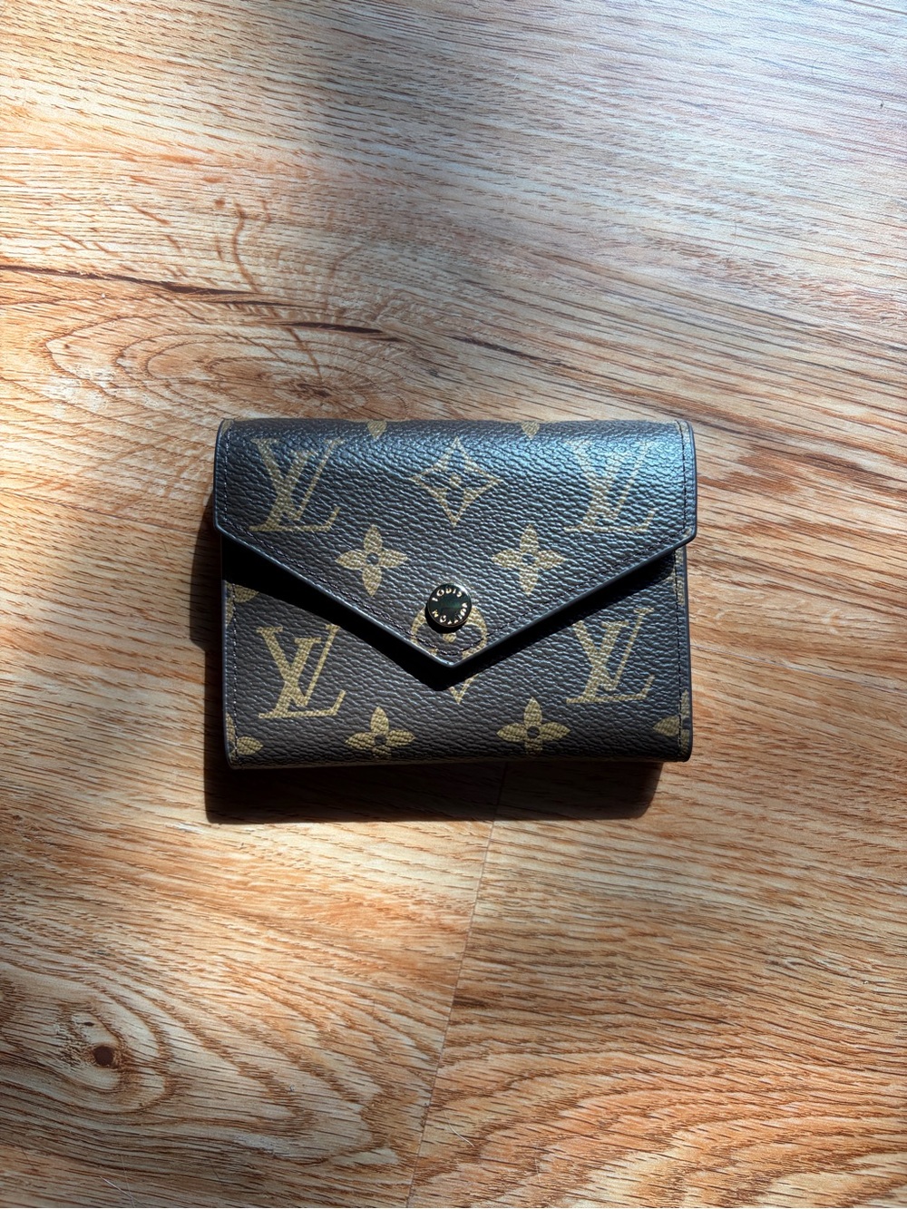 Louis Vuitton Monogram Envelope Card Holder Wallet — Brown/Gold